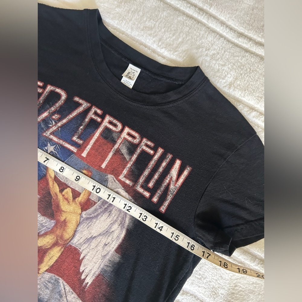 Vintage Led Zeppelin United States of America 1977 Black T-Shirt Fine Jersey L‌ - Picture 5 of 10